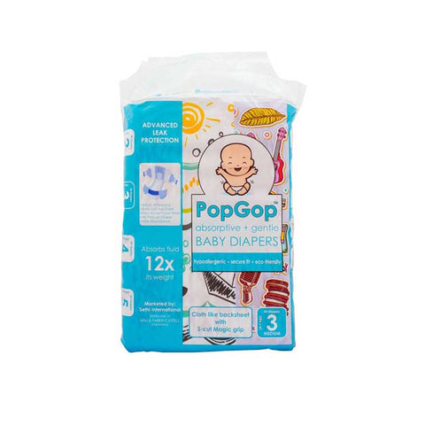 Pop Gop Baby Diapers Medium 3 44s