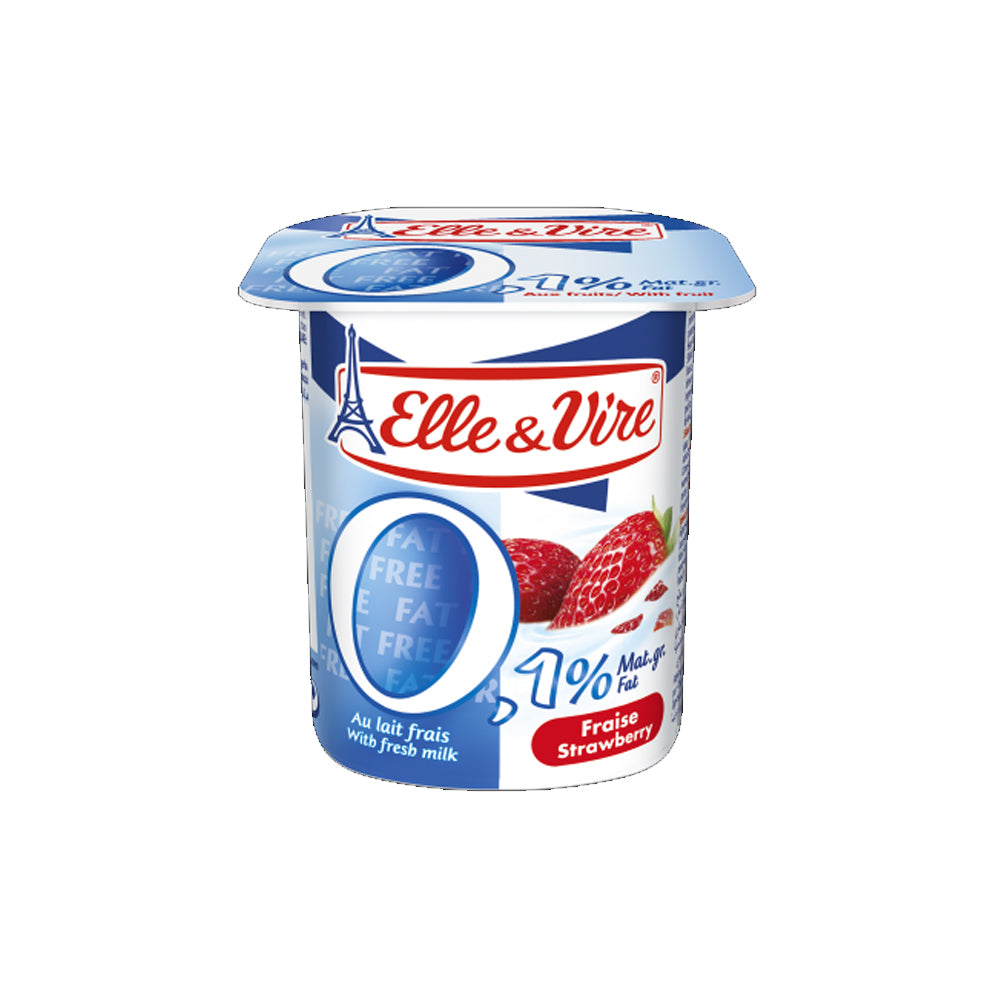Elle & Vire Strawberry Yogurt 0.1% 125 Gm