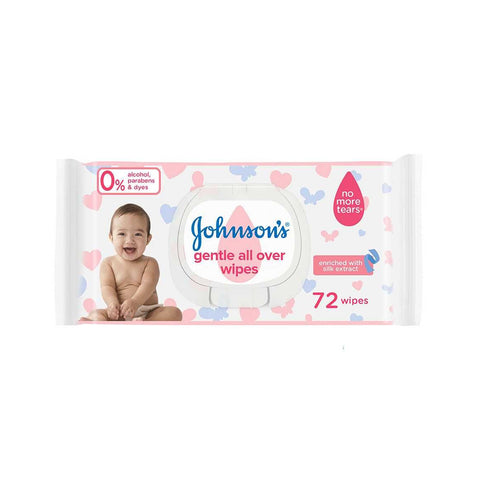 Johnsons Gentle All Over Wipes 72s
