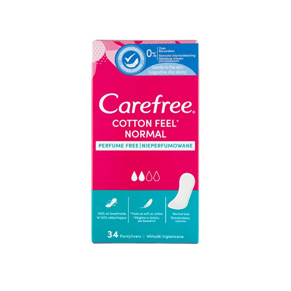 Carefree Cotton Feel Normal Pantilyliner 34s