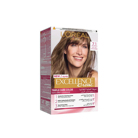 Loreal Excellence Hair Color 7.1