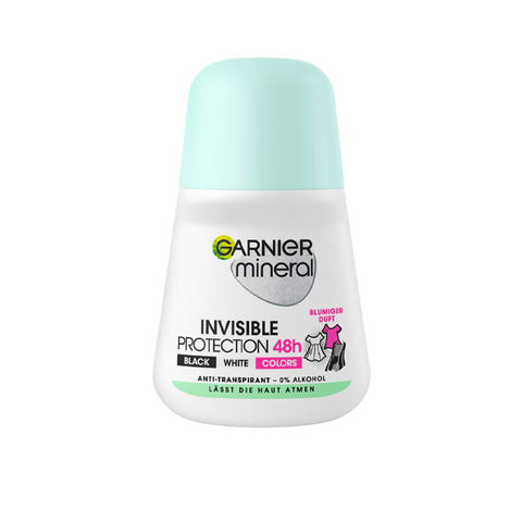 Garnier Mineral Invisible Protection 48Hr Black & White Roll On 50ml