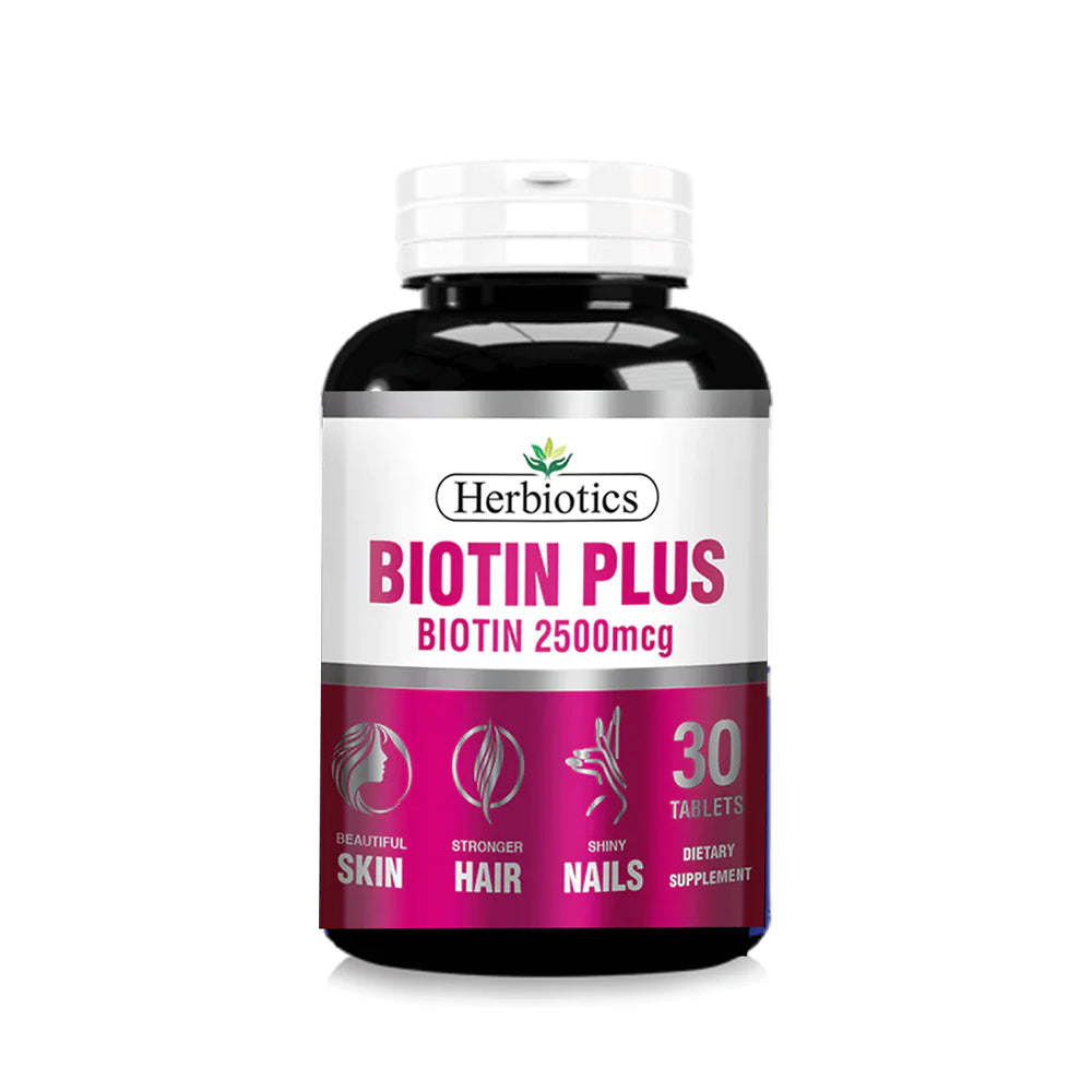 Herbiotics Biotin 2500mcg Tablets 30s