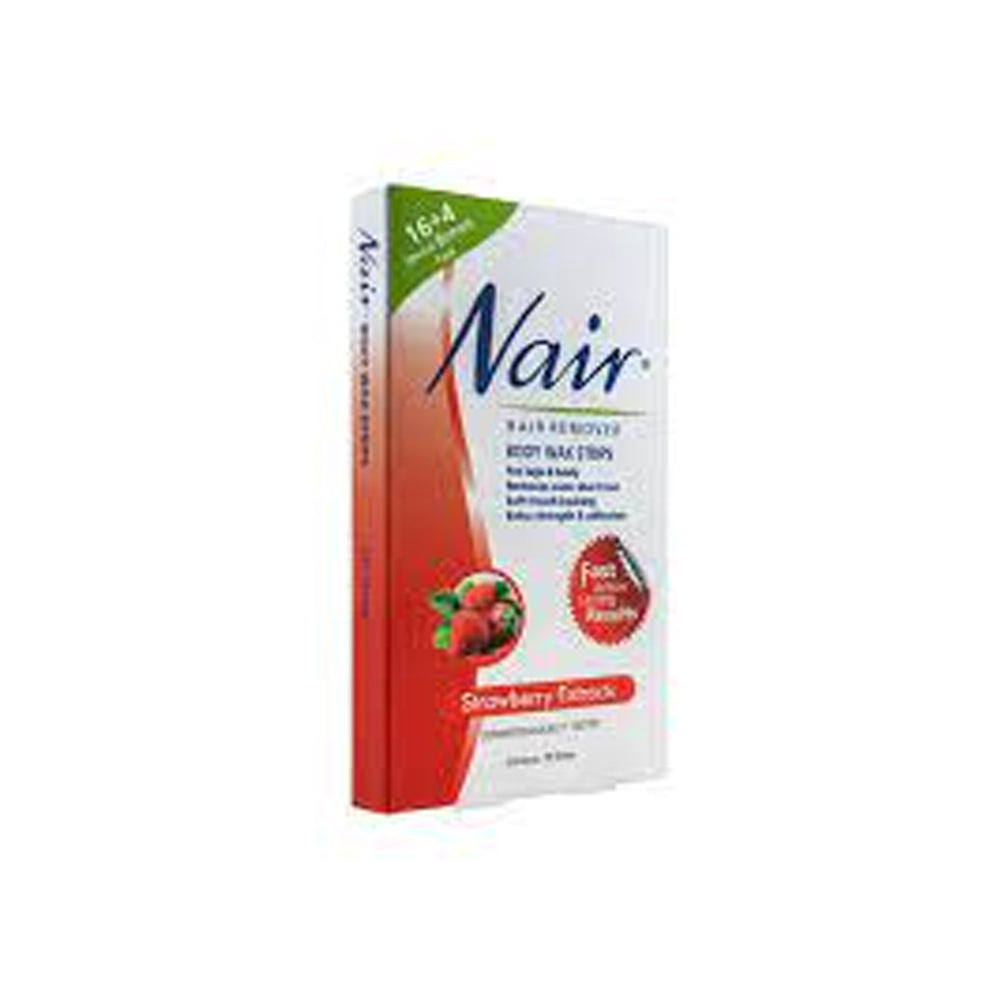 Nair Face Wax Strips Strawberry 20s