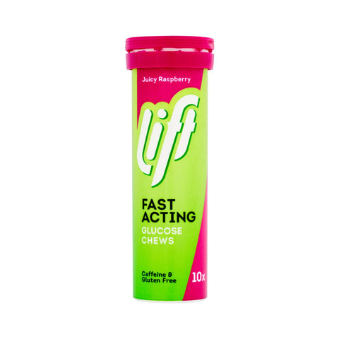 Lift Fast Acting Glucose Chews Juicy Raspberry 10s