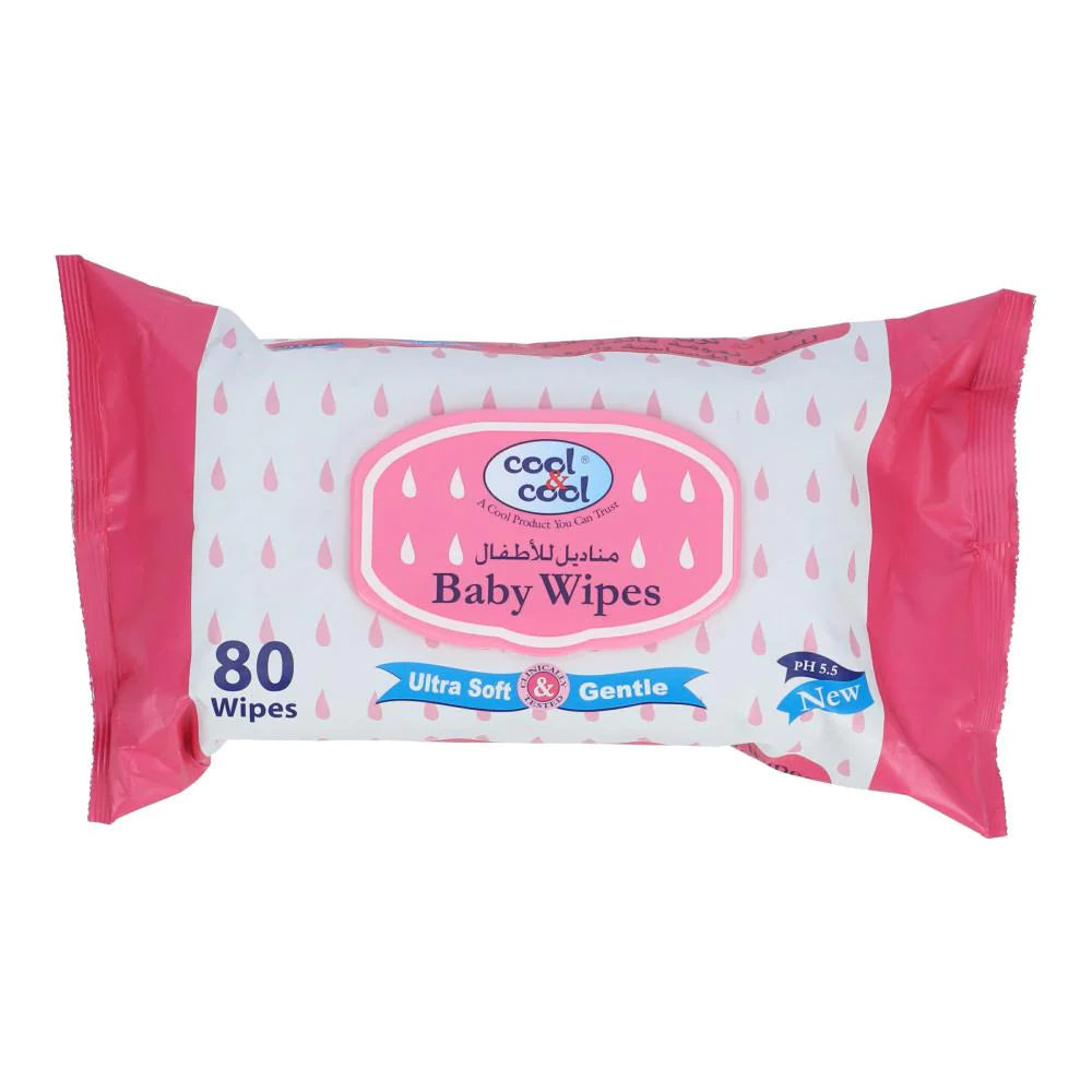 Cool & Cool Wipes Ultra Soft & Gentle 80s