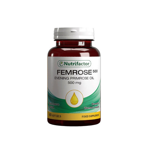 Nutrifactor Femrose 500 Evening Primrose Oil 500mg 60 Softgels