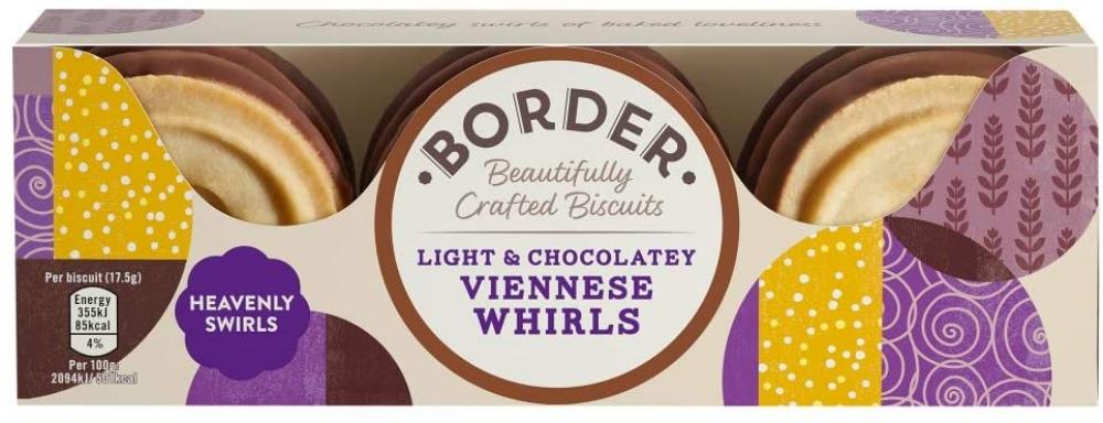 Border Milk Chocolate Viennese Whirls Biscuits 150g