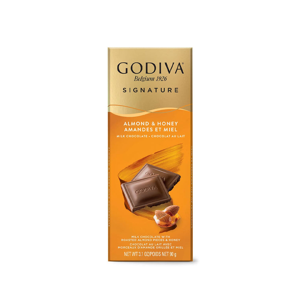 Godiva Signature Almond & Honey Milk Chocolate 90gm – Springs Stores 