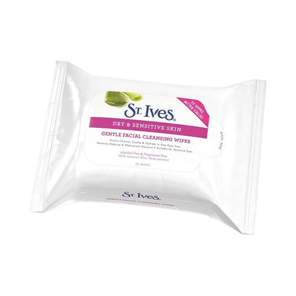 St.lves Dry & Sensitive Skin Gentle Facial Cleansing Wipes 35s