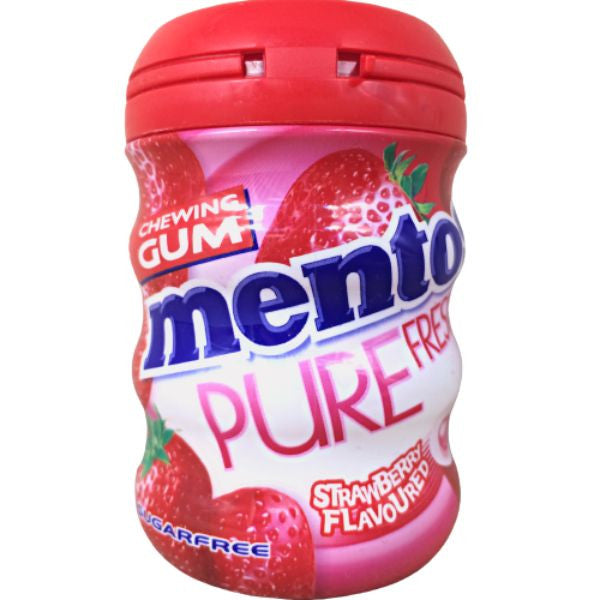 Mentos Full Fresh Strawberry Chewing Gum Bottle 61.25g