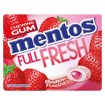 Mentos Full Fresh Strawberry Chewing Gum 14g