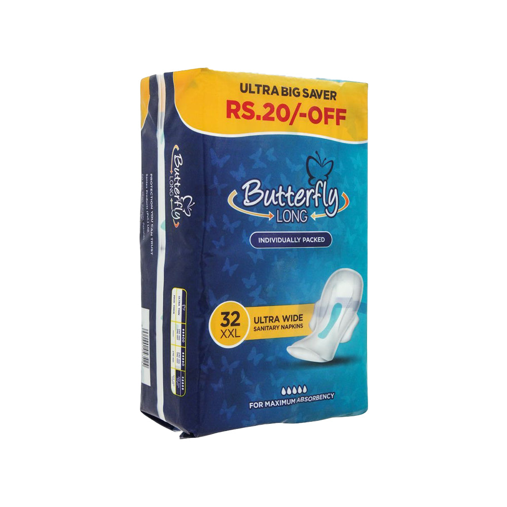 Butterfly Ultra Wide Sanitary Napkins XXL 32s – Springs Stores