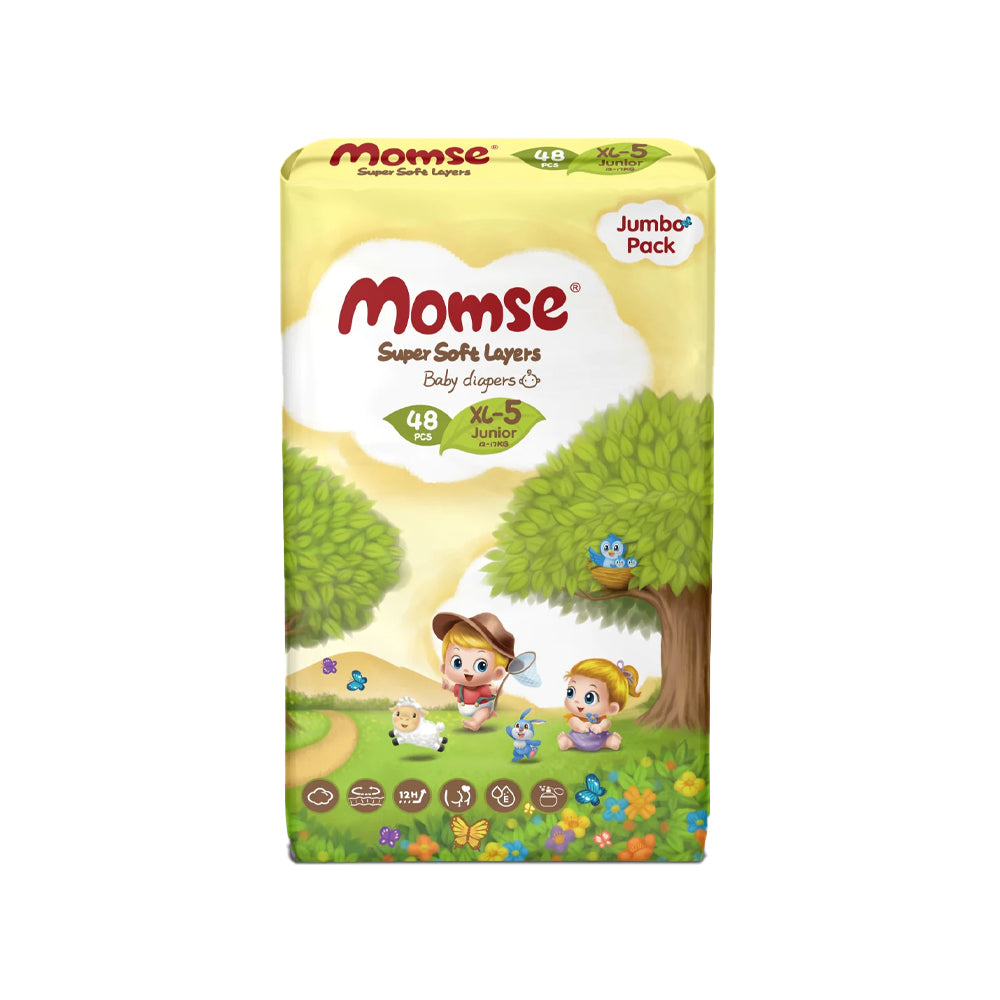 Momse Jumbo Pack Junior-5 Baby Diapers 48pcs