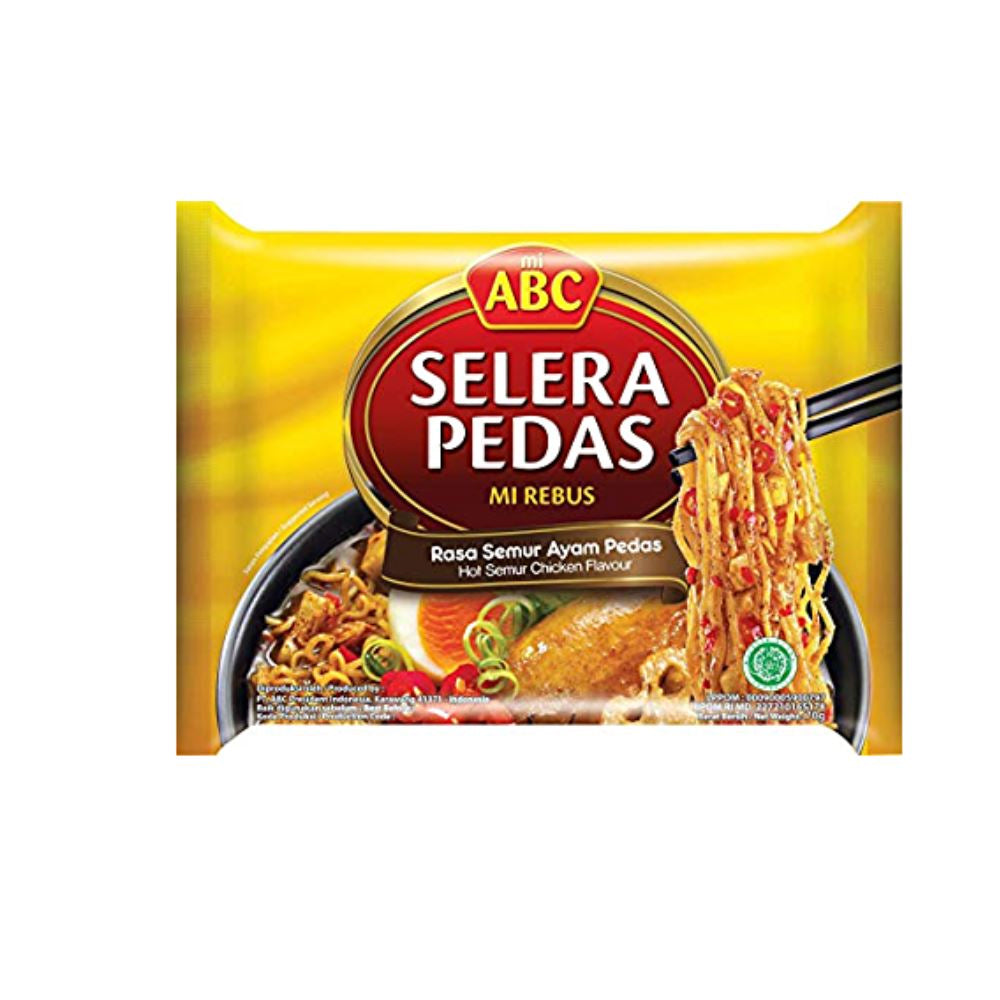 ABC Selera Pedas Mi Instan Hot Semur Chicken Flavour Noodle 70g