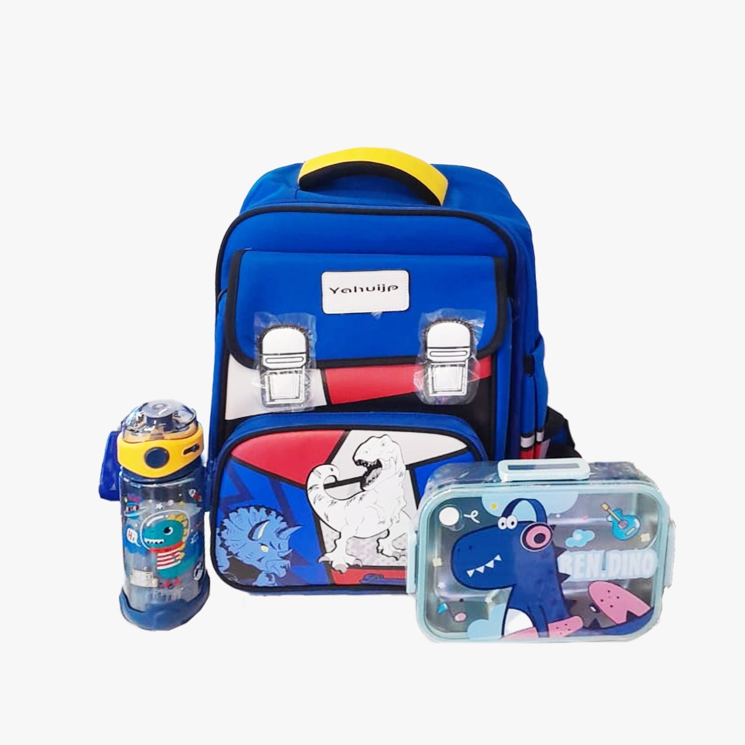 DINOSAUR SCHOOL BAG LUNCH BOX WATER BOTTLE Springs Stores Pvt Ltd