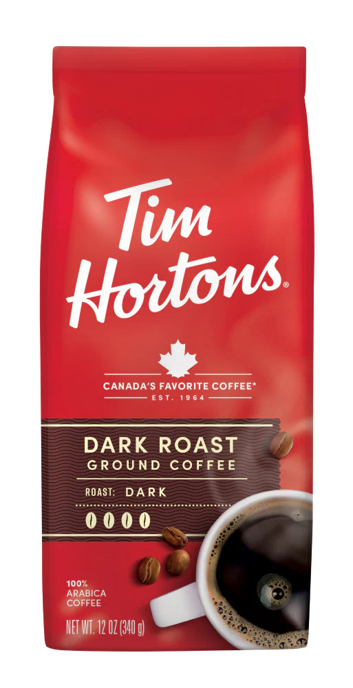Tim Hortons Dark Roast Ground Coffee 340g
