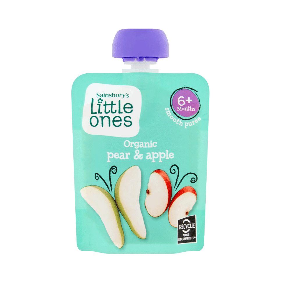 Sainbury's Organic Pear & Apple 70g