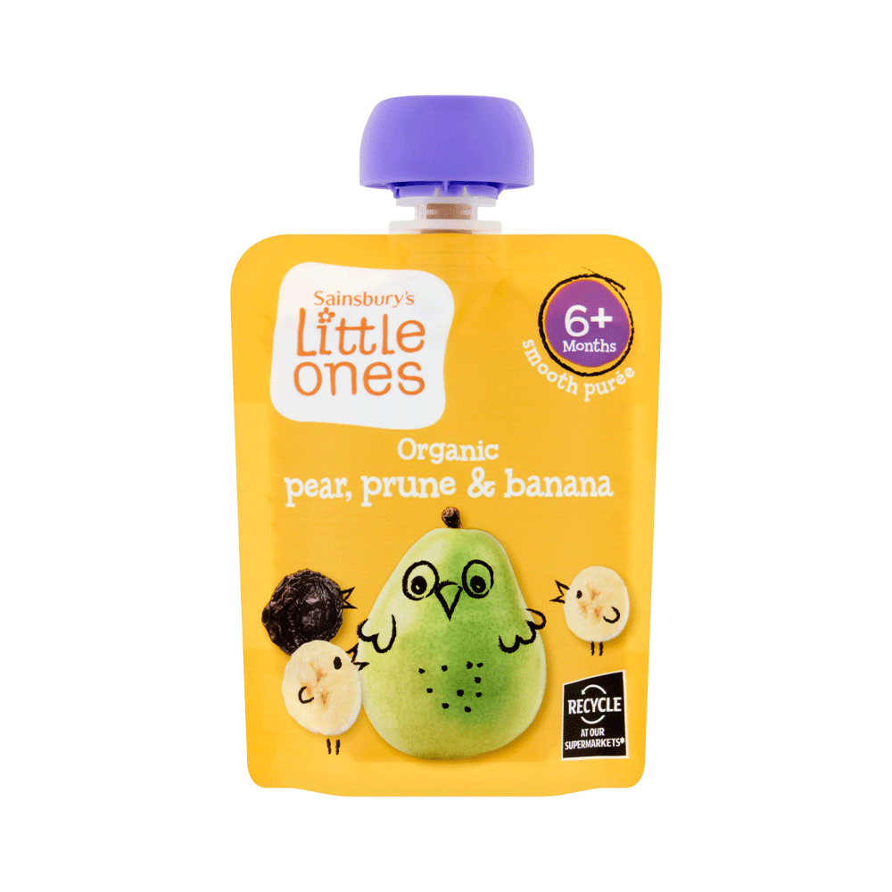 Sainbury's Organic Pear Prune & Banana 70g