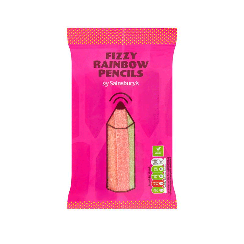 Sainsbury's Fizzy Rainbow Pencils 160g