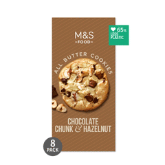 M&s All Butter Belgian Chocolate Chunk & Hazelnut Cookies 200g