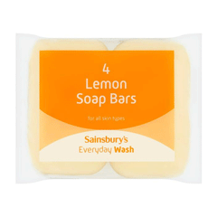 Sainsburys Lemon Soap bars 4pk 4x125g