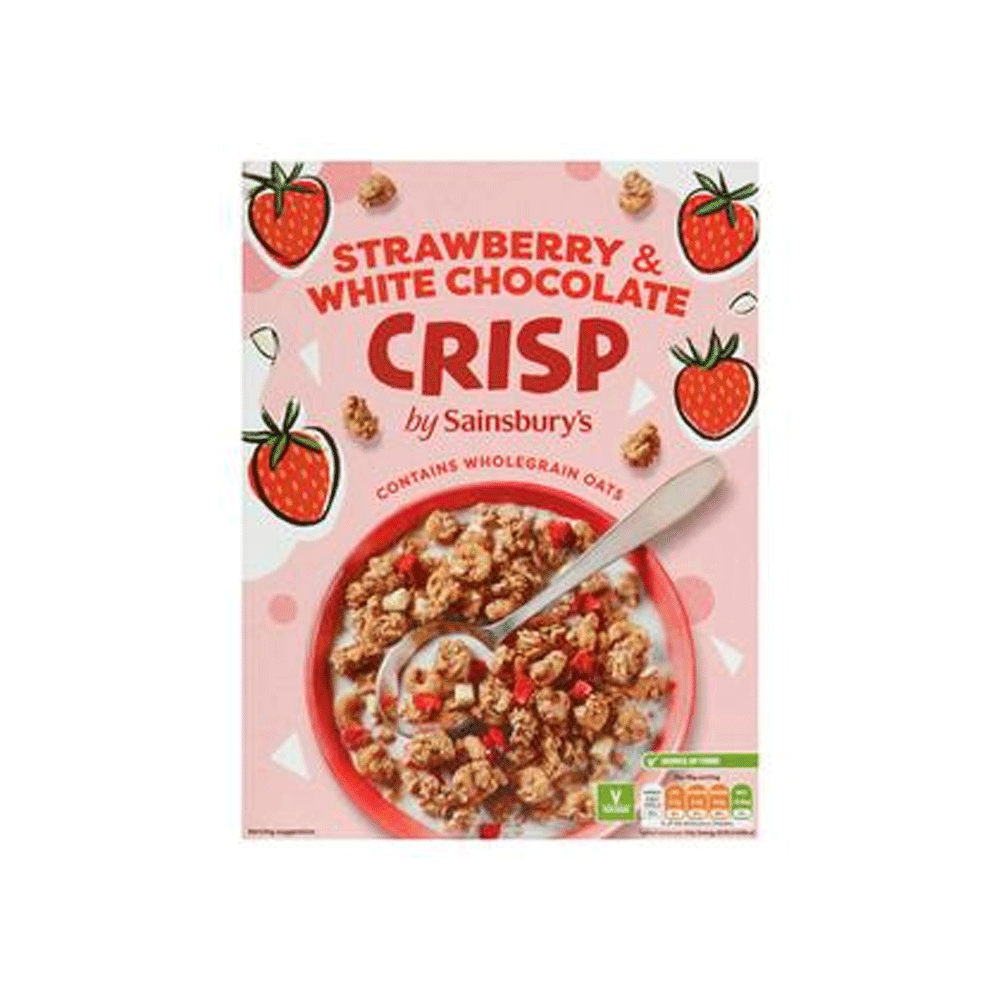 Sainsbury's Crisp Strawberry & White Chocolate Oats 500g