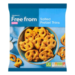 Sainsburys Free Form Gluten Salted Pretzel Thins 100g