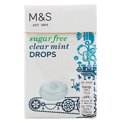 M&s Sugar Free Clear Mint Drops 42g