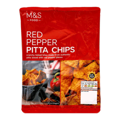 M&S Baked REd Pepper Pitta Chips 150g