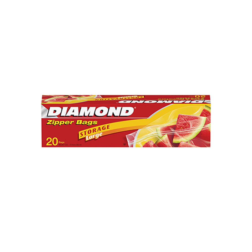 Diamond Zipper Storage Bag 20ct