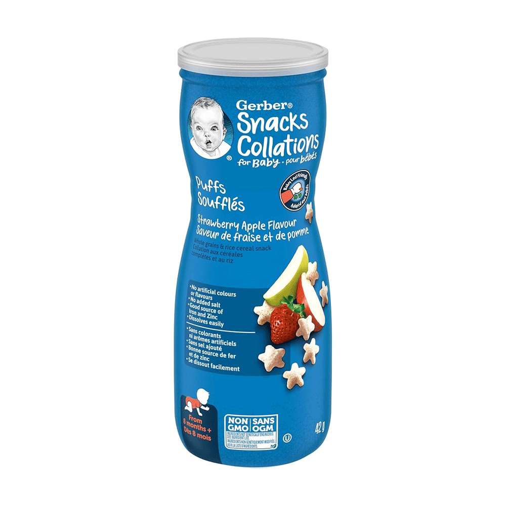 Gerber Puffs Souffles Strawberry Apple Flavour From 8 Months+ 42g