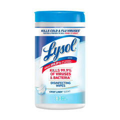 Lysol Cleaning Lysol Disinfecting Wipes Crisp Linen 80 Wet Wipes 473g