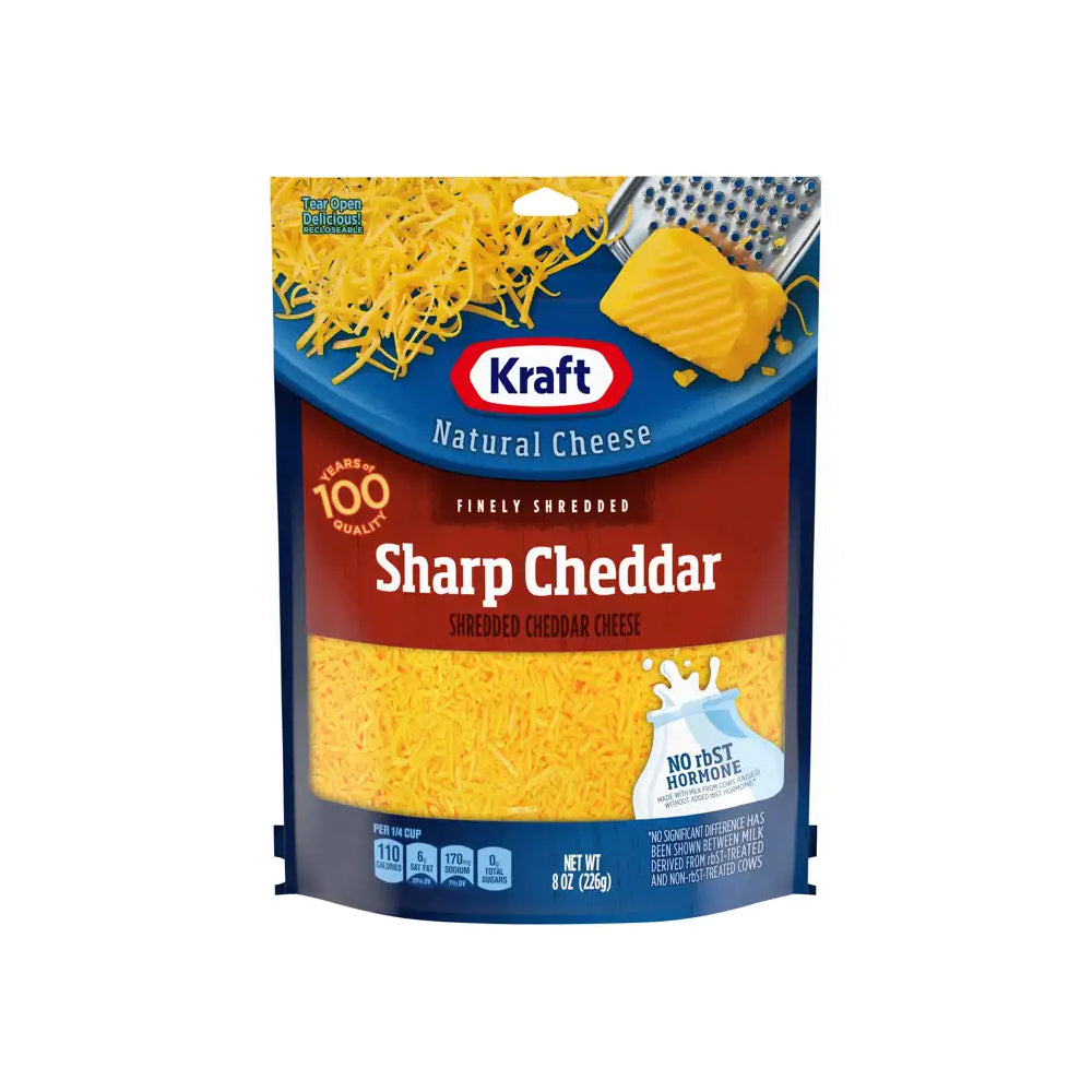 Kraft Sharp Cheddar Shredded Cheese 226g