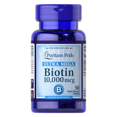 Puritans Pride Biotin 10000mcg Softgels 50s