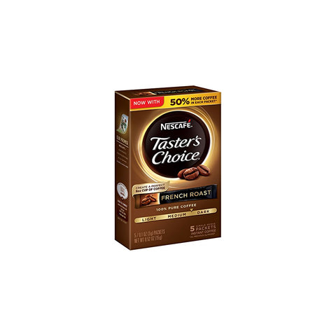 Nescafe Taster's Choice French Roast Coffee 5 Packets