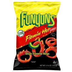 Funyuns Flamin' Hot Onion Flavored Rings 163g