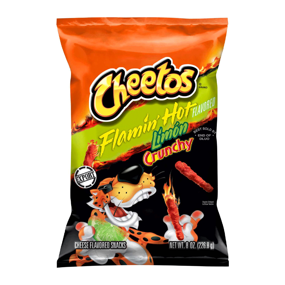Cheetos Flamin Hot Limon Crunchy Snacks 226.8g