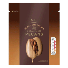 M&S Blond Chocolate Caramelised Pecans 100g
