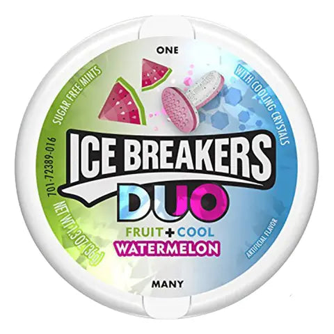 Ice Breakers Duo Fruit + Cool Watermelon Sugar Free Mints 36g