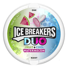 Ice Breakers Duo Fruit + Cool Watermelon Sugar Free Mints 36g