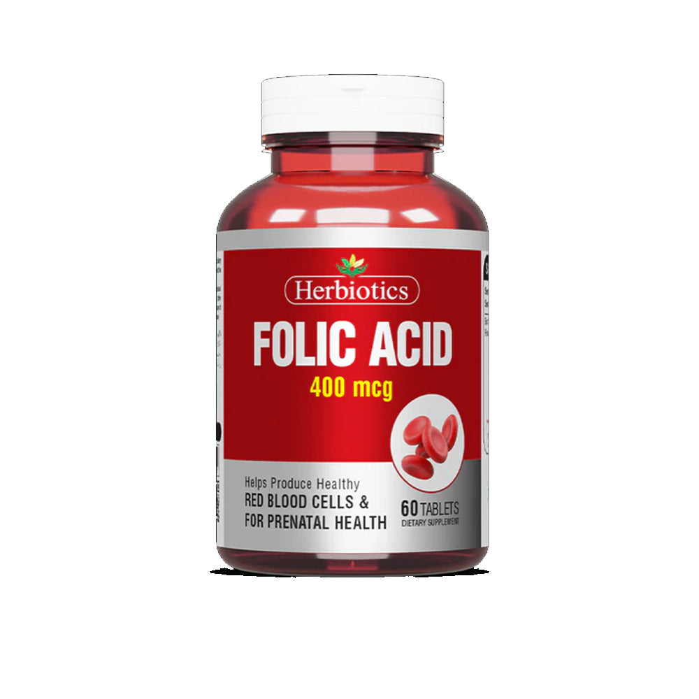 Herbiotics Folic Acid 400mcg Tablets 60s