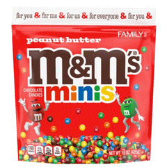 M&ms Peanut Butter Minis Chocolate Pouch 425g