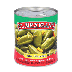 El Mexicano Whole Jalapenos Peppers In Brine 406g