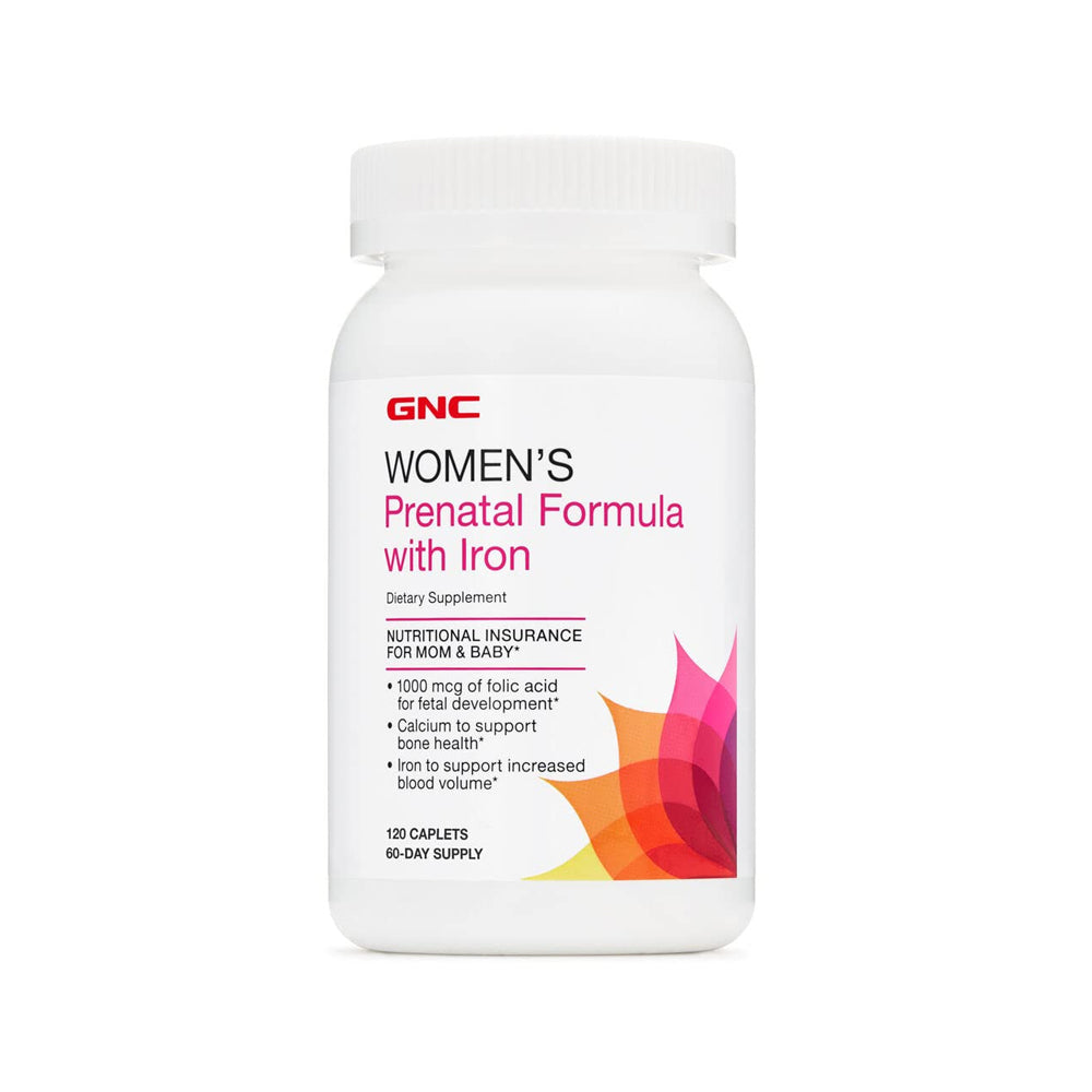 Gnc Womens Multivitamin Prenatal Plus Iron Caplets 120s
