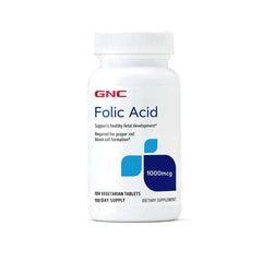 Gnc Folic Acid 1000mcg Tablet 100s