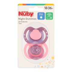 Nuby Night Dummies Orthodontic Teat 18-36m