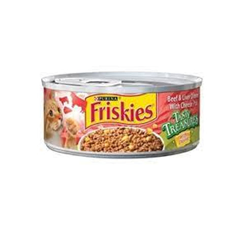 Friskies Treasures Beef & Liver Dinner With Cheese Tin 156g