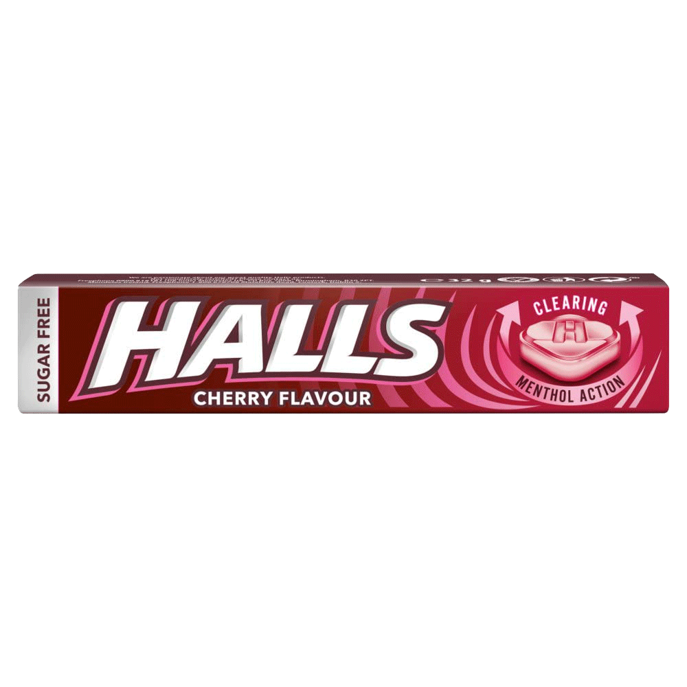 Halls Menthole Lyptus Cherry Sugar Free Citrus 32gm