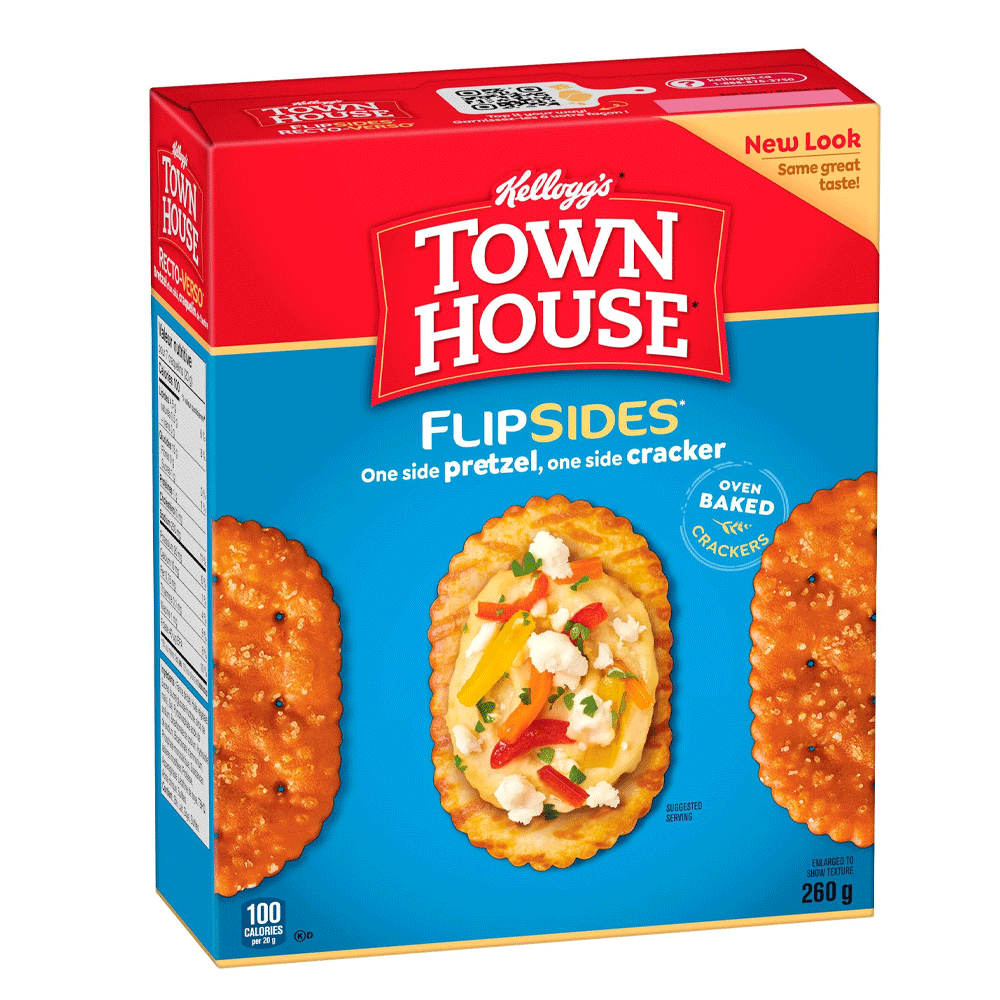 Kellogg's Town House Flip Sides One Side Pretzel, One Side Cracker 260g
